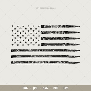 Grunge Bullet Flag svg | US Distressed Ammo Flag clipart | Military sticker | 50 cal | United States | Freedom png | Cricut Silhouette | 183