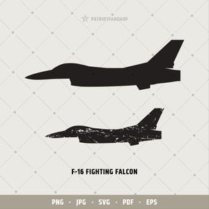 F-16 svg, F16 Fighting Falcon Side view silhouette png, F-16 USAF Military Plane, F16 car decal, Sticker cut file, Wall print, png | 262