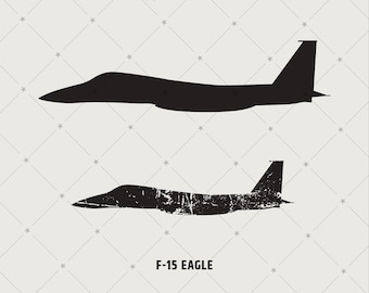 F15 Eagle Jet Fighter SVG: Aircraft Cut File (Digital Download) | 256