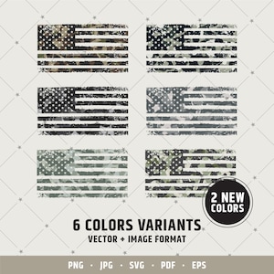 Camo US Flag Bundle vector + image, Camouflage Grunge flag svg, Veteran tshirt, Army Tee, Military Sticker, Memorial day, Soldiers svg | 114