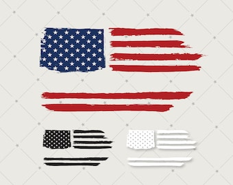 Personalize American Flag svg | USA Distressed Flag clipart | Fourth of July Svg | Grunge Flag png | 4th of july | Cricut & Silhouette | 198