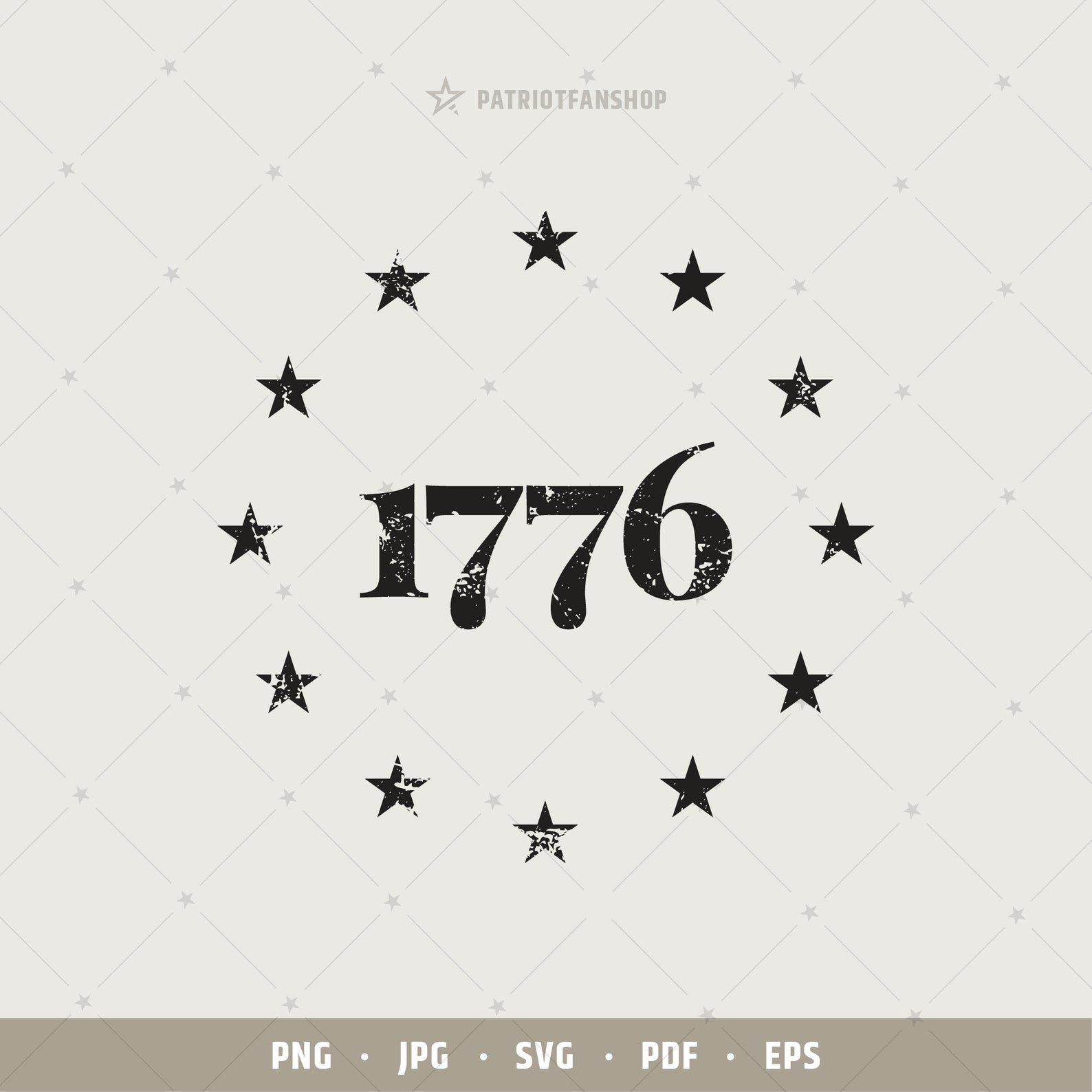 1776 Stars Circle Svg | Rough 1776 Shirt Svg | Grunge 4th of July Decal ...
