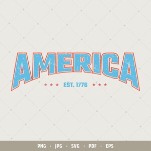 America svg, America Varsity tshirt design vector, USA Sublimation design, 4th of July eps, Printable Cricut, US png, Digital Download | 094