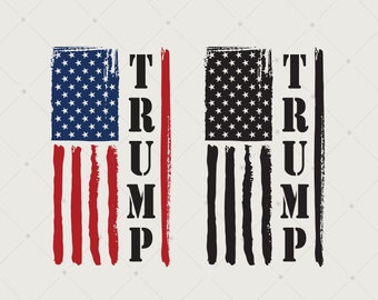 Trump Vertical Flag svg | Trump png | American Distressed flag png | President Trump svg | Republicans svg | Printable Cricut | US svg | 171
