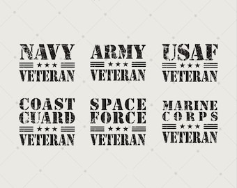 Veteran SVG, Military svg, Navy png, Air Force pdf, Army svg, Space Force, Marine, Coast Guard png, Veteran sign, Silhouette, Cricut | 244