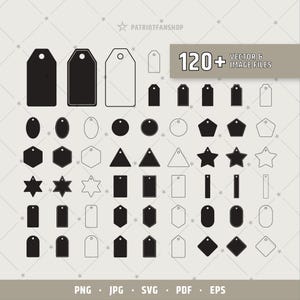 Pacote de 120+ tags SVG, tags de venda svg, rótulos eps, arquivos de corte de vetor de banner, svg de etiqueta de preço para cricut, cartão de exibição SVG, download digital | 229