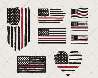 Adesivo sottile della bandiera americana con linea rossa sottile - Decalcomania - American Made - Protetto UV - Vigili del fuoco Vigili del fuoco EMT EMS Primo Soccorritore - Italia