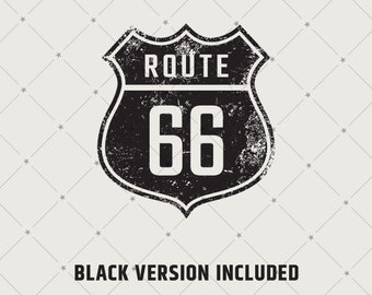 Route 66 Sign SVG, Highway 66 Clipart, US Route Instant