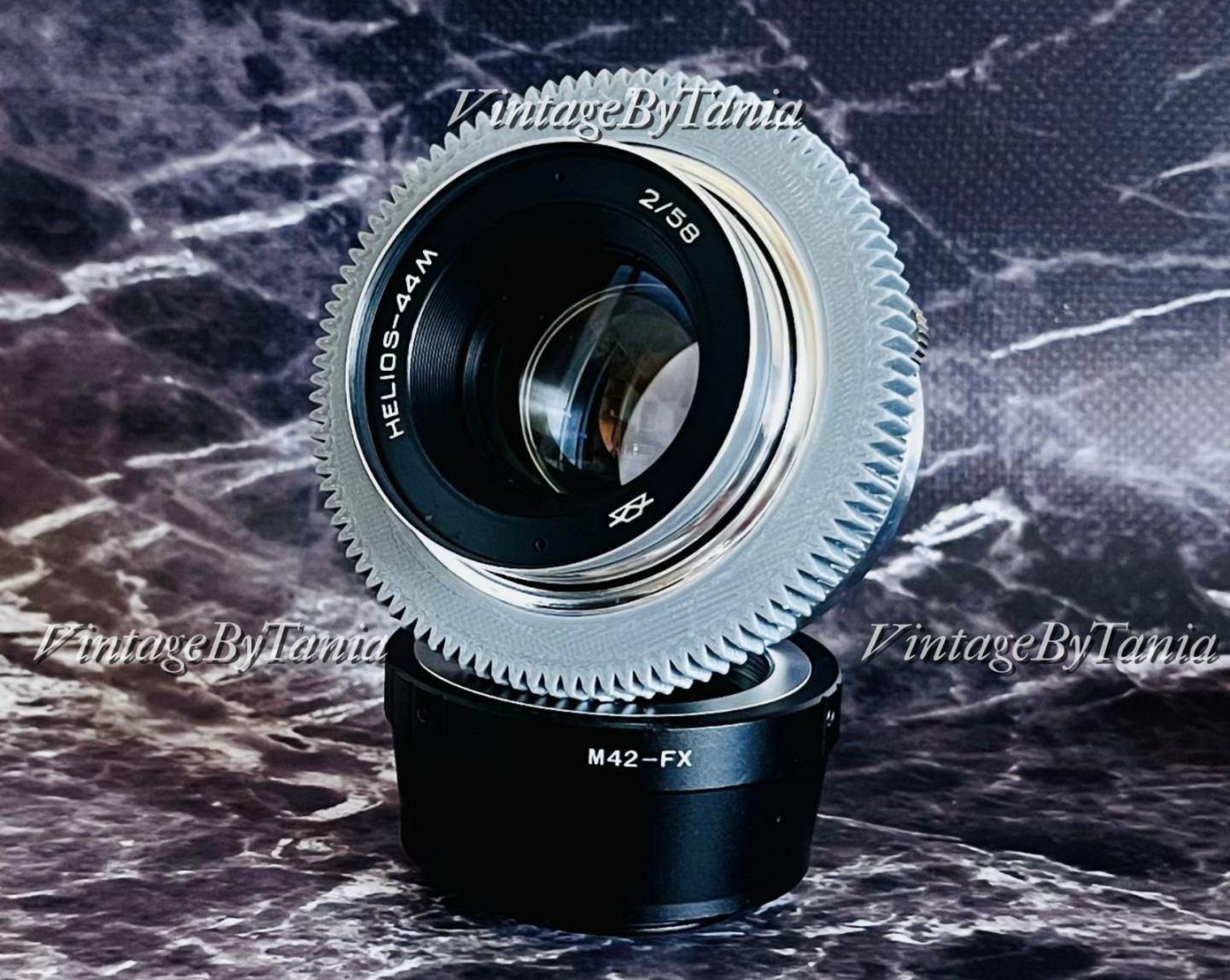 Helios 44 M 58 mm f/2 アナモルフィックレンズ、楕円ボケ、M42-FX