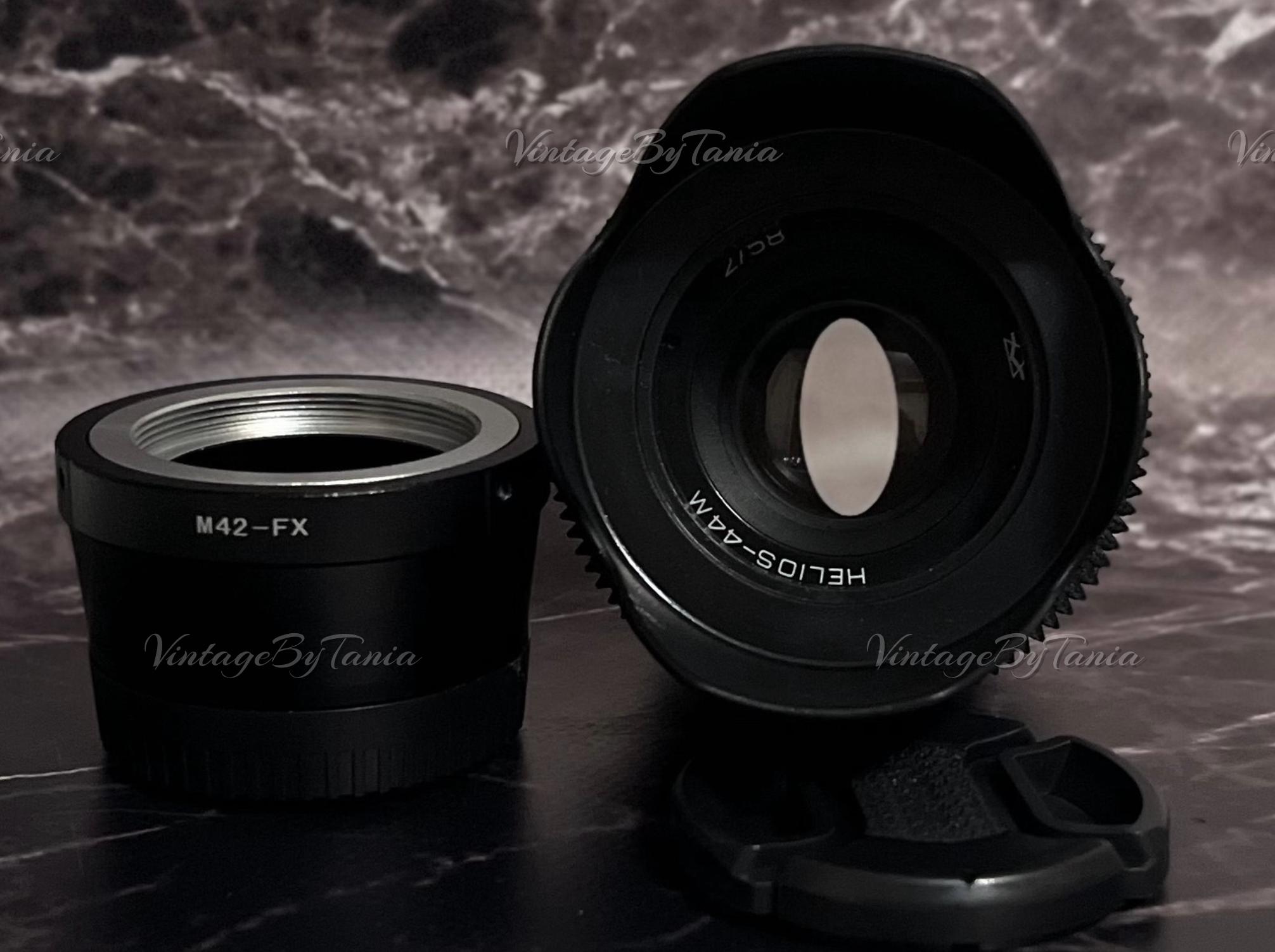 Helios-44 M アナモルフィックレンズ 58mm f/2（M42-FXアダプター付き