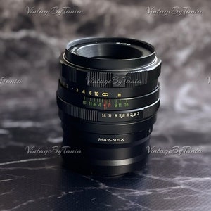 HELIOS-44М f2/58 mm Vintage-Objektiv mit Adapter Sony E NEX, für E-Mount