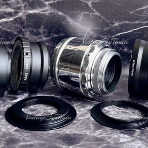 Helios-44-2 KMZ 58 mm F/2.0 ポートレートレンズ USSR ボケ効果付き、お好みのアダプター付き、シルバー ビンテージ レンズ Helios