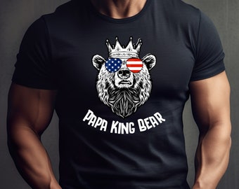 Papa King Bear Shirt Father's Day shirt Papa Bear Sweatshirt Hoodie Dad Shirt husband present family shirt matching shirts Father's Day Gift