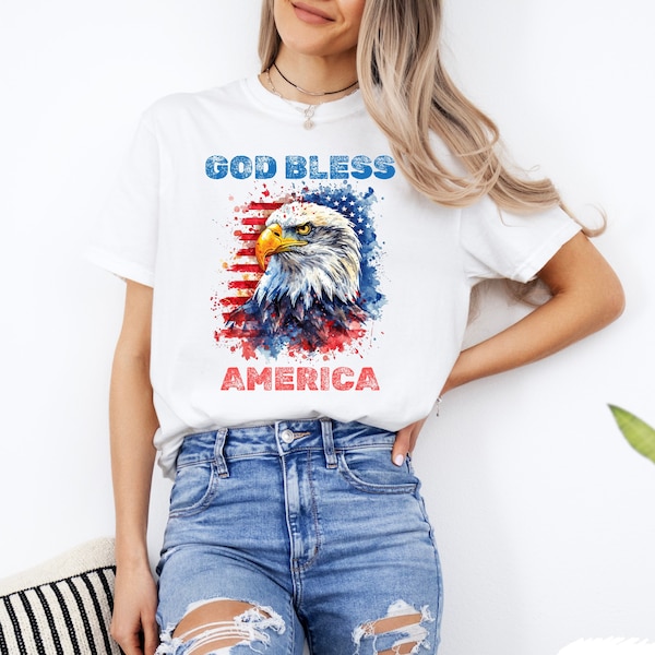 4th July shirt Funny Eagle Shirt Ironic Voting TShirt Funny Animal Lover Tee Vintage Shirt Eagle Gift Independence Shirt God Bless America