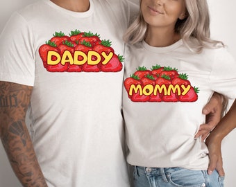 Berry First Birthday Family Matching T-shirt Strawberry First Birthday Party Mommy and Me Mama Daddy Strawberry Shirt 1st Birthday Outfit