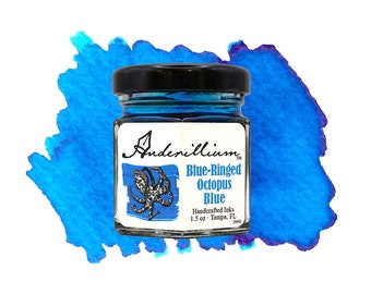 Encre Anderillium - Série Céphalopodes - Poulpe aux anneaux bleus Bleu