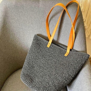 Asas de cuero de lujo para bolsos: incluye agujeros para coser, tejer y tejer bolsos de mano.