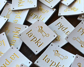 Custom Leather Sewing Labels for Crochet, Knitting, and Handmade Creations
