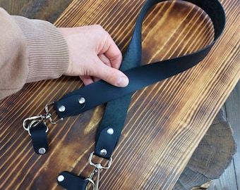 Handmade Leather Shoulder Strap – Bag Fasteners, Adjustable Length