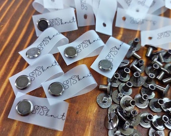 Personalisierte Silikon Tags - Benutzerdefinierte Logo-Etiketten für Häkel-, Strick- und handgemachte Projekte
