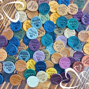 Leather tags, custom labels, custom tags, knitting tags, leather tags, personalized labels, sewing labels, tags for clothing