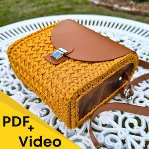 Easy Crochet Bag Pattern – PDF & Video Tutorial for Beginners, Modern DIY Tote Project