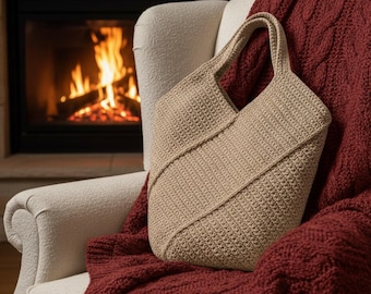 Einkaufstasche häkeln Muster PDF Download | Einfaches Häkeltaschenmuster für Anfänger | Wiederverwendbare Markttasche | DIY Strandtasche Schnittmuster