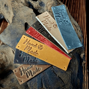 Genuine Leather Crochet Tags - Handmade Labels for Crafts & DIY Projects
