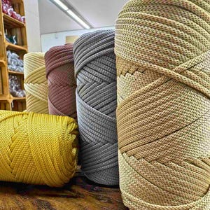 3.5mm Crochet Cord, Macrame Rope, Bag Yarn, Amigurumi Yarn – Polyester Thread 100m, 13 Colors
