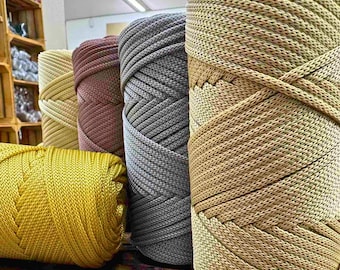Sznurek szydełkowy 3,5 mm, lina makramowa, włóczka na torby, włóczka amigurumi – nić poliestrowa 100 m, 13 kolorów