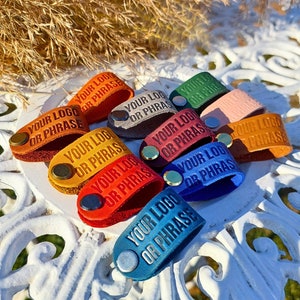 Etichette in pelle personalizzate – Etichette con logo personalizzato per creazioni fatte a mano, accessori per cucito e maglieria