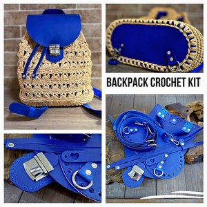 Backpack Crochet Kit, Leather Backpack Kit, Kit for Crochet, Crochet Kit Beginner