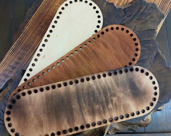 Oval Plywood Bag Bottoms - Set of 3 - DIY Crafting Supplies