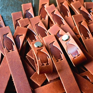 Custom Leather Tags for Crochet and Knitting - Personalized Handmade Labels