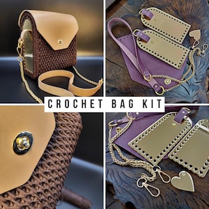 DIY Leather Crochet Bag Kit - Perfect Gift for Knitting Enthusiasts