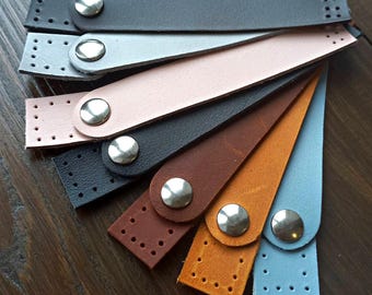 Sew-On Leather Flap with Snap Button – Customizable Bag Accessory for DIY Projects