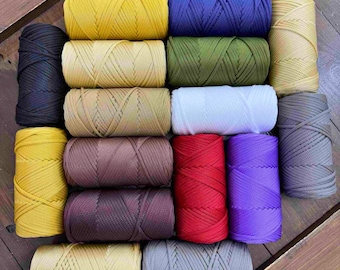 3.5mm Macrame Cord: 100m Polyester Yarn for Crochet, Knitting, and Bags