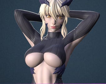 Artoria Lancer Alter STL - Anime Figure for 3D Printing - High Quality Digital Model