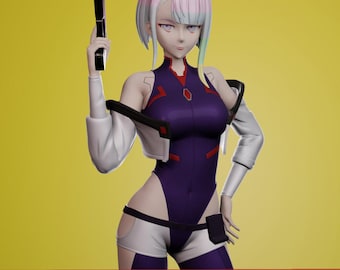Lucy from Cyberpunk STL - Anime Figure for 3D Printing - High Quality Digital Model