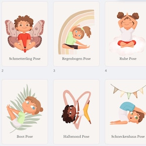 Children's Yoga Card Set - 10 Yoga Poses for Children