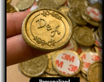 Custom wax seals, Handmade Wax Seal Sticker, Wax Seals with adhesive backing, Personalized wax seals