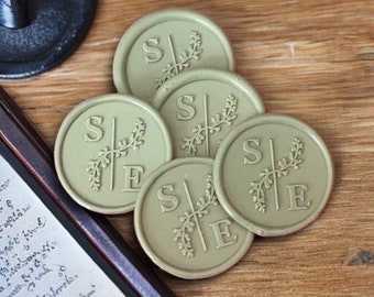 Personalized Wax Seals, Custom Wax Seals, Handmade Wax Seal Stickers, Self Adhesive Wax Seals, Initials Wax Seal, Monogram Wax Seals