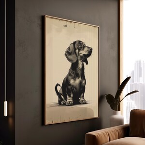 Dachshund Dog Art Print: Whimsical Pet Lover Wall Decor