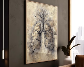 Surreal Lungs Art Print: Tree of Life Anatomy Wall Decor
