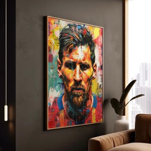 Abstract Soccer Player Canvas Print: Modern Sports Fan Art