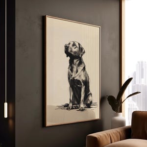 Labrador Retriever Print Dog Lover Modern Pet Wall Decor Canvas Artwork Unique Animal Portrait Enthusiast Gift Framed Art