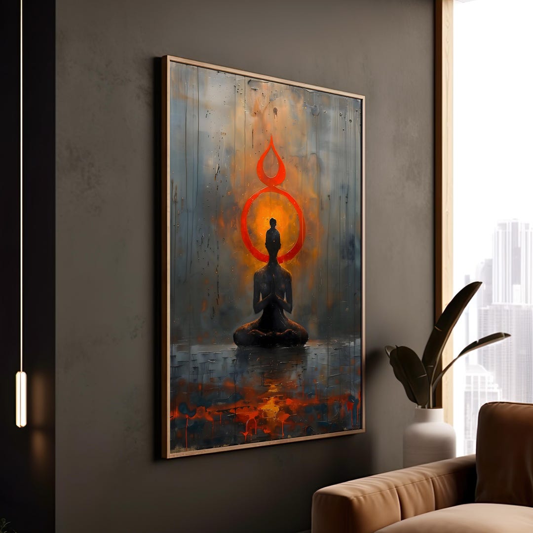 Zen Yoga Meditation Art Print: Spiritual Studio Wall Decor - Etsy