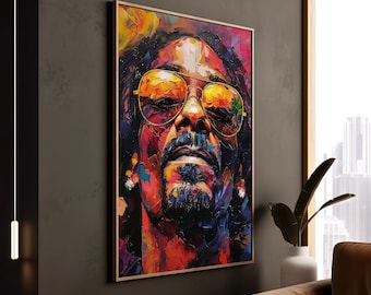 Vibrant Hip Hop Music Wall Print Inspirational Decor Canvas Rap Icon Fan Gift Museum Quality Framed Art Home Office USA Made