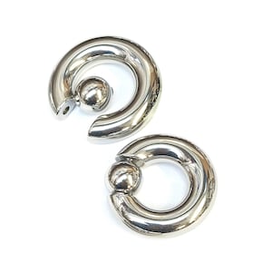Handmade Titanium Captive Bead Ring: Surgical Steel Body Piercing Jewelry