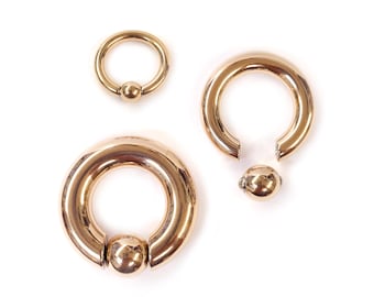 Titanium Septum Ring: Surgical Steel BCR Captive Bead Body Jewelry